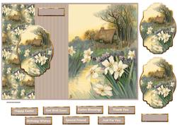Golden Daffodils Fold Back Card
