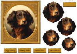 Brown Dog Card with Shaped Layers