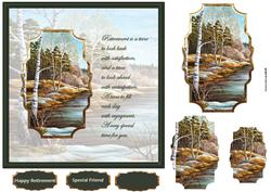 River Banks Card with Topper and Shaped Layers