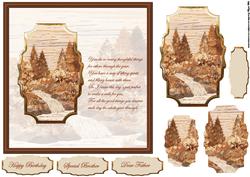 Running Rivers Card with Shaped Layers and Verse