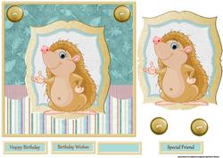 Happy Hedgehog Card and Topper