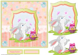 Easter Rabbit Card with Decoupage