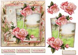 Flowers in the Meadow Card with Decoupage