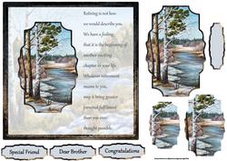 Frozen River Card with Shaped Layers