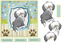 Lovable Goofy Dog Card and Decoupage