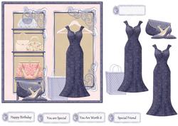 A New Outfit Card with Decoupage