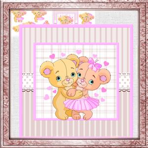 Teddy Bear Hugs Card with Decoupage