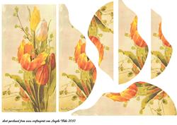 Tulips Triangle Style with a Curve