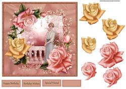 Summer Evening Card with Decoupage