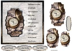 Time to Clock Out Card with Shaped Layers
