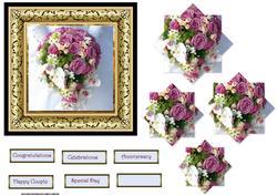 Bridal Flowers Card with Shaped Layers Card
