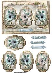 Mixed Daisy Panel Card and Toppers