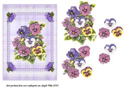 Pansies and Pearls with Lace