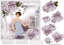 Evening Entertainment Card with Decoupage