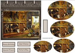 Barn Sale Card with Oval Layers