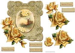 The Windmill on the Hill Card with Decoupage