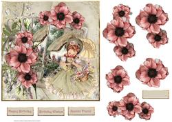 The Smell of Flowers Card with Decoupage