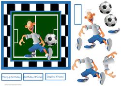 The Footballer Card with Decoupage
