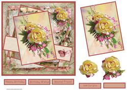 English Rose with Decoupage