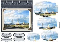 Setting Off to Sea Card with Shaped Layers