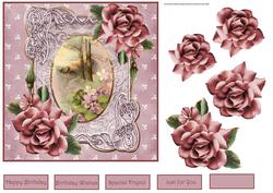 House in the Wood Card with Decoupage