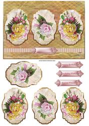 Vintage Flowers Panel Card