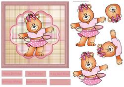 Hula Hoop Challenge Card with Decoupage