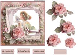 The Smell of Flowers Card with Decoupage
