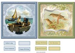 Bringing the Fish to the Boat, Warbler Birds Toppers