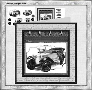 Classic Car, 7x7 Card Mini Kit