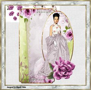 Lady and the Rose Over the Edge Card