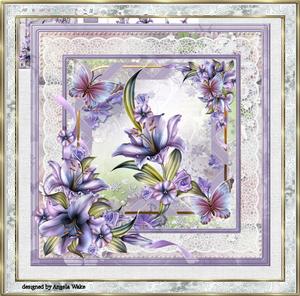 Lily and Butterfly Card Mini Kit and Decoupage