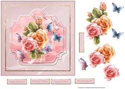 Summer Rose with Decoupage