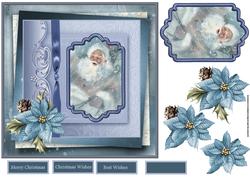 Vintage Santa 7x7 Card with Decoupage