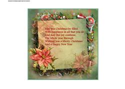 Insert for Vintage Girl and Poinsettia