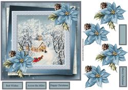 Sledge Ride to Church 7x7 Card with Decoupage