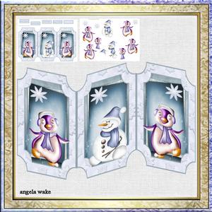Penguin and Snowman Fun Trifold Mini Kit