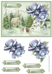 Going to Church at Christmas Card