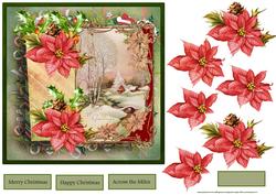 Winter Stream 7x7 Card with Decoupage