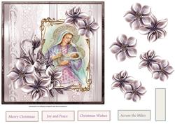 Mary and Baby Jesus 7x7 Card and Decoupage