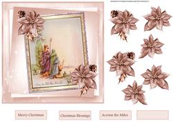 They Followed a Star 7x7 Card with Decoupage