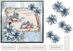Friends at Christmas 7x7 Card and Decoupage