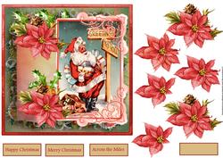 Which Way Does Santa Go 7x7 Card and Decoupage