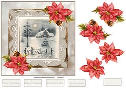 Snowy Snowy Vintage Christmas 7x7 Card