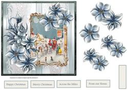 The Inn at Christmas 7x7card with Decoupage