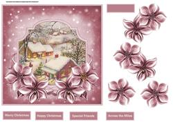 Friends at Christmas 7x7 Card and Decoupage