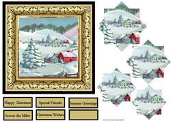 Christmas at the Farm 6x6 Card with Shaped Pyramid