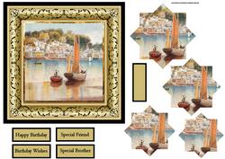 Harbour View Sailing 6x6 Card with Shaped Layers