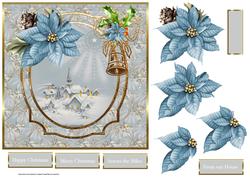 Star in the Sky 7x7 Card with Decoupage