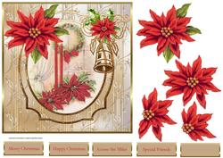 Christmas Candles 7x7 Card with Decoupage